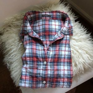 J McLaughlin plaid cotton shirt